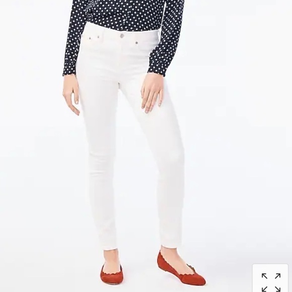 J Crew 8" midrise skinny jean in white denim - Picture 1 of 8